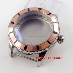 46mm alloy bezel Watch Case fit ETA 2824 2836 MOVEMENT 90