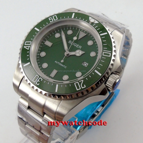 Big face 44mm bliger green dial Ceramic Bezel automatic movement mens watch B70