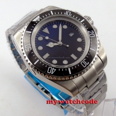 44mm parnis black blue Sterile dial Ceramic Bezel sub automatic mens watch B49
