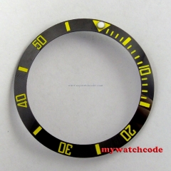 black ceramic bezel insert yellow marks for 40mm submariner mens watch B31