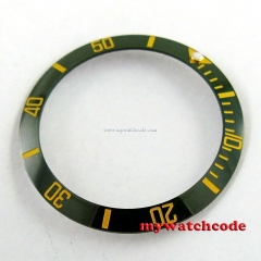 CARVING 38mm green ceramic bezel orange marks insert for 40mm submariner watch41
