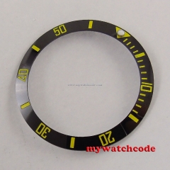 black ceramic bezel insert yellow marks for 40mm submariner mens watch B31