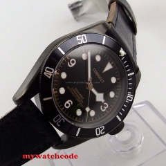 41mm corgeut black dial PVD case Sapphire Glass miyota automatic mens Watch C76
