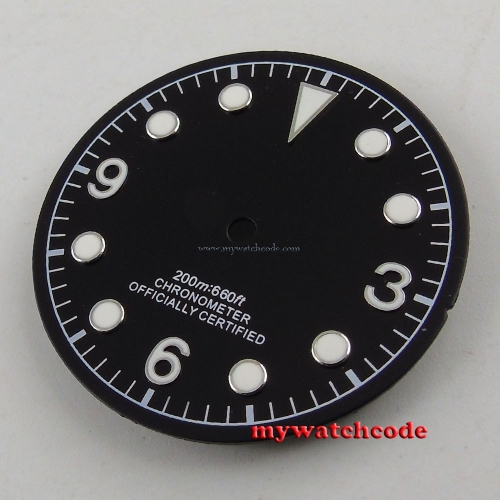 30.4mm black corgeut dial silver marks Watch Dial for 2824 2836 Movement watch54