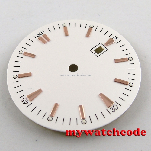 34.8mm white Watch Dial for MIYOTA 8215 821A Mingzhu 2813 4813 Movement D48