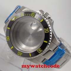 40mm sapphire glass ceramic bezel sub Watch Case set fit 2824 2836 MOVEMENT C118