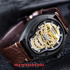 40mm Parnis skele dial Sapphire glass PVD case Miyota automatic mens watch P710