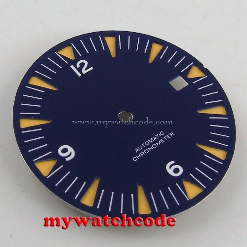 31mm blue corgeut sterile dial luminous Watch Dial for 2824 2836 Movement D32