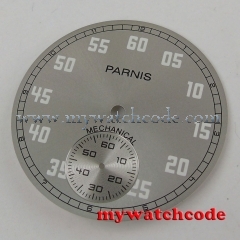 38.9mm gray dial numbers marks fit eta 6498 mechanical movement mens Watch D98