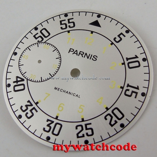 38.9mm white dial fit 6497 ST3620 movement Watch Case Luminous marks D103