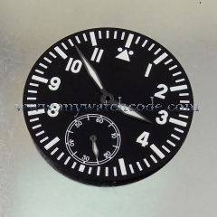 38.9mm black dial fit ETA 6498 ST movement Watch Case blue Luminous (Dial+hands)