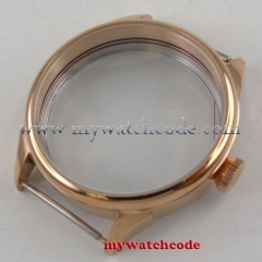 42mm Watch 316L stainless steel rose golden CASE fit eat 6498 6497 movement C139