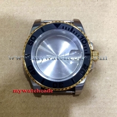 40mm sapphire glass ceramic bezel golden Watch Case fit 2824 2836 MOVEMENT C143