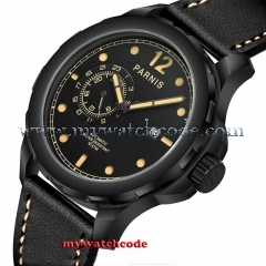 44mm Parnis black dial luminous PVD Sapphire Glass miyato Automatic mens Watch