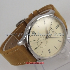 42mm Parnis off-white dial 24 Hours sea-gull Automatic Movement Mens Watch P955B