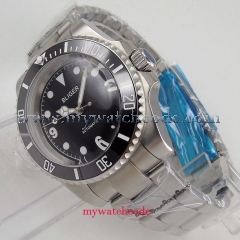 40mm Bliger black sterile dial sapphire crystal Mechanical automatic mens watch