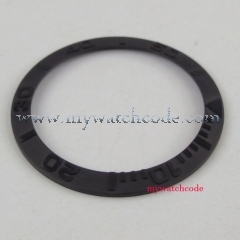 38mm brushed black ceramic bezel insert for 40mm submariner mens watch B30