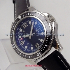 44mm black sterile dial ceramic rotating bezel luminous marks date adjust MIYOTA automatic movement men's wrist watch B120