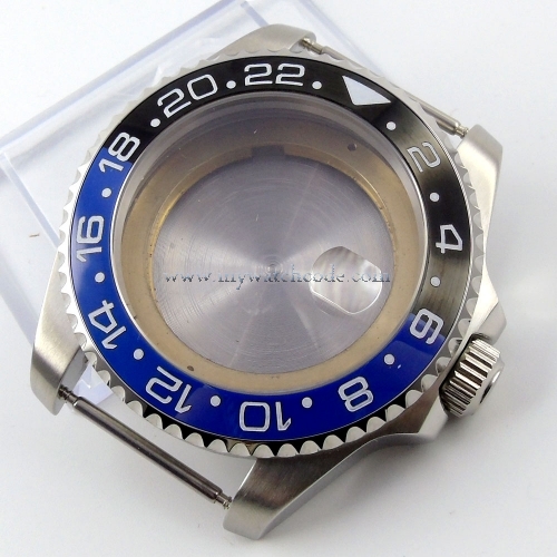 Sapphire Glass 40MM Stainless Steel Watch Case Ceramic Bezel Fit For ETA 2824 2836 Automatic Movement C50