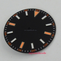 30.8mm black sterile dial luminous marks fit for Miyota 8215 Mingzhu 2813 Automatic movement