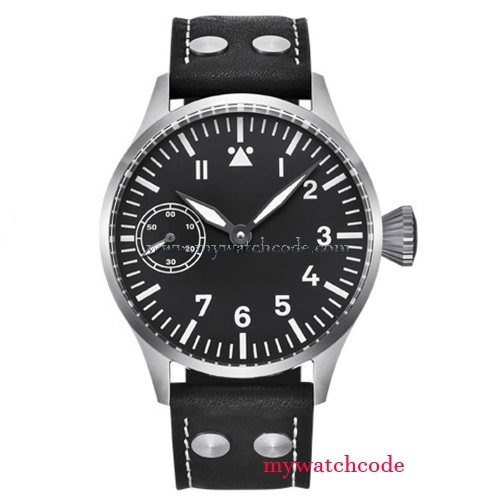 Solid 44mm Corgeut men's watch luminous 17 jewels 6497 Mechanical Hand Winding movement cor5