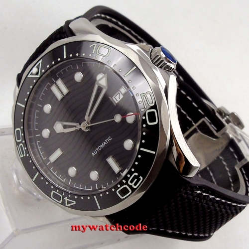 41mm bliger gray dial rubber ceramic Bezel luminous sapphire glass Automatic movement men's watch