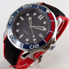 41mm bliger black dial rubber ceramic Bezel luminous sapphire glass  b233 Automatic movement men's watch