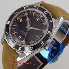 41mm Debert black dial ceramic bezel Sapphire glass miyota Automatic mens Watch