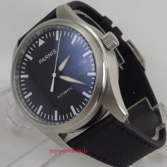 42mm parnis Black Dial  Automatic movement men's Watch