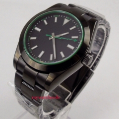 40mm parnis Black Dial luminous marks automatic movement men's Watch