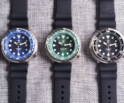 Super luminous 30ATM Tandorio diving men's Watch black blue green dial sapphire glass NH35 NH36 Automatic wristwatch