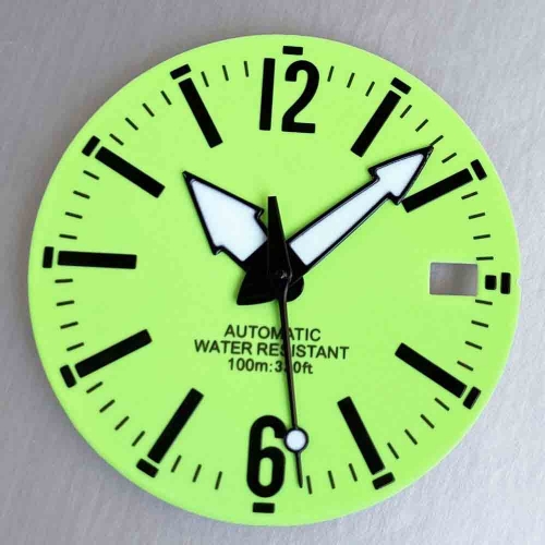 New White/Red/Black Arrow Retro Watch Hands Needles Fit NH35 NH36 NH38 Automatic Movement Green Lume For Seiko Mod Watch Parts