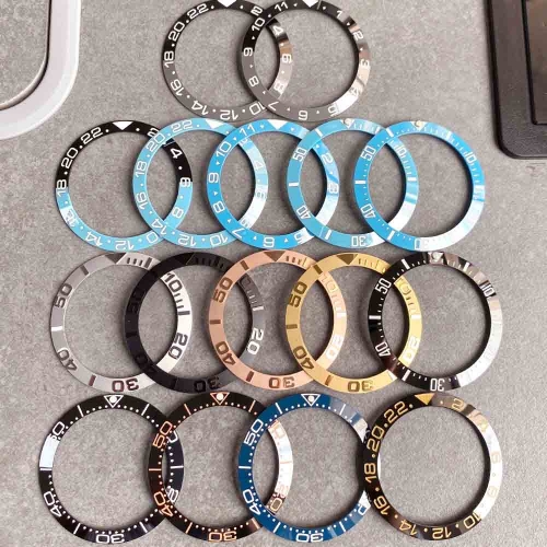 38mm Ceramic Bezel Mods Sloping Black/Light Blue/Black Gray GMT Watch Insert For 40mm Watch Replace Watch Bezel Watchmaker Tools