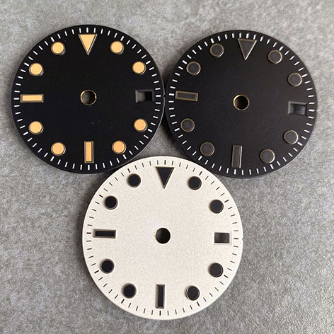 New Diver Style 29mm Black White Matte Frosted Watch Dial Face fit NH34 NH35 NH36 NH38 Movement Watch Parts Watchmaking Tools