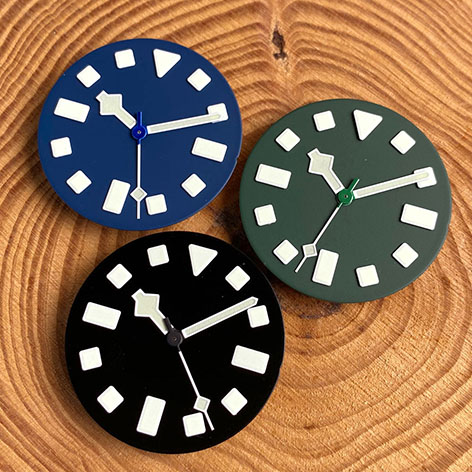 Tandorio 29mm Retro Black Green Blue Watch Dial Face Hands Set fit NH35 NH36 NH38 ETA2824 PT5000 Miyota8215 Movement Green Luminous Marks