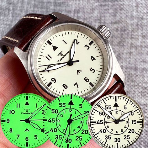 36mm Pilot Watch NH35A Dive 200m Waterproof Mechanical Wristwatch Sapphire Glass Reloj Hombre Full Green Luminous Dial