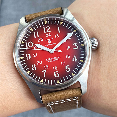 Classic Khaki Field Series Pilot Watches for Men 200M Waterproof Polish Bezel NH35A Movement Snake Hands Automatic Watch