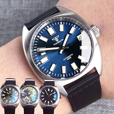 36mm 200M Diving Automatic Watch for Men Luxury Watch Army Military Wristwatch AR Domed Sapphire Factory reloj hombre