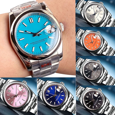 Tandorio Round Bezel Mechanical Watches Blue/Black/Pink/Green/White Dial Sapphire Glass NH35 Movement Men's Watches 20ATM