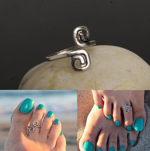 Europe and the United States jewelry beach fashion show vintage style good luck 8 word toe ring