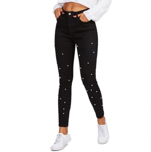 Charming Black pearl denim trousers