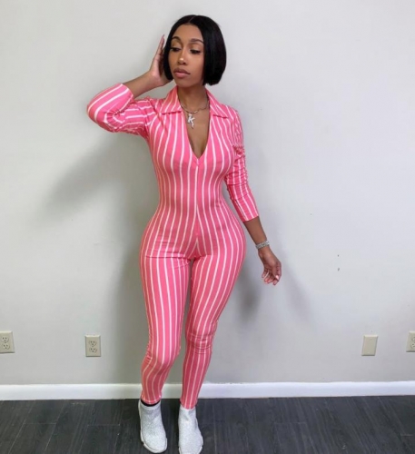 Charming Striped print jumpsuit