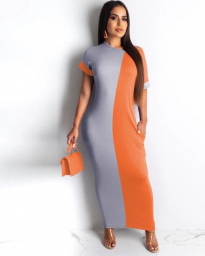 Charming Two-tone colorblock dress