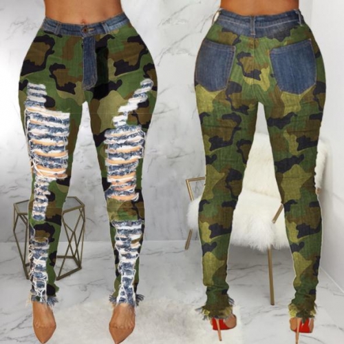 Charming Shredded Camouflage Pants
