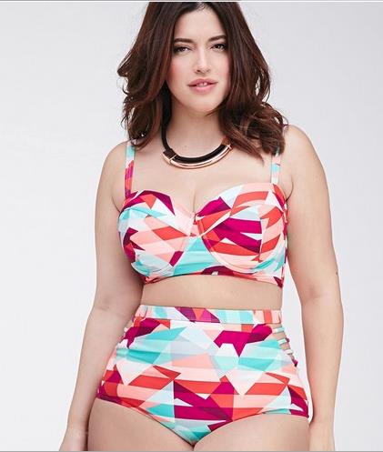 Charming Plus size Printed swimsuit