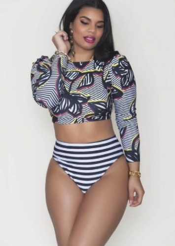 Charming Plus size Printed swimsuit