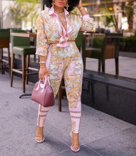 Charming Printed leisure two-piece suit