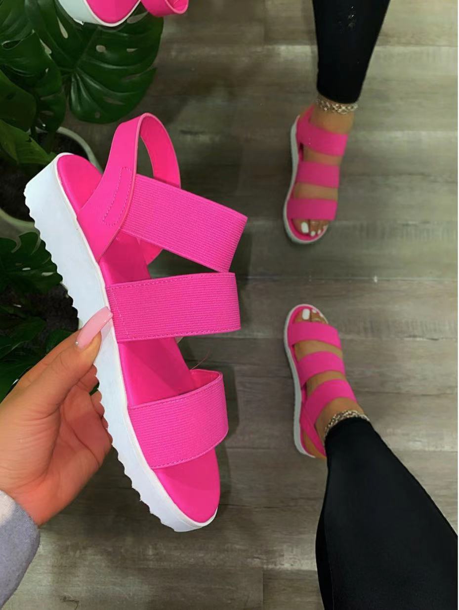 Charming Elastic band beach sandals
