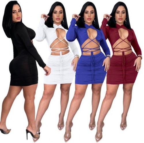 Sexy bandage cutout dress