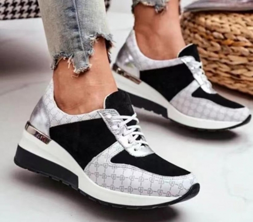 Casual round toe color matching simple sneakers